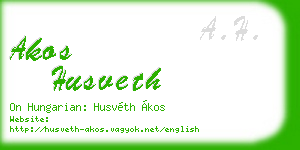 akos husveth business card